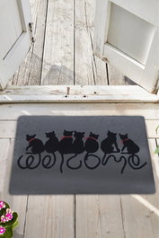 Conceptum Felpudo Pvc Red Collars Multicolor 40 x 60 cm